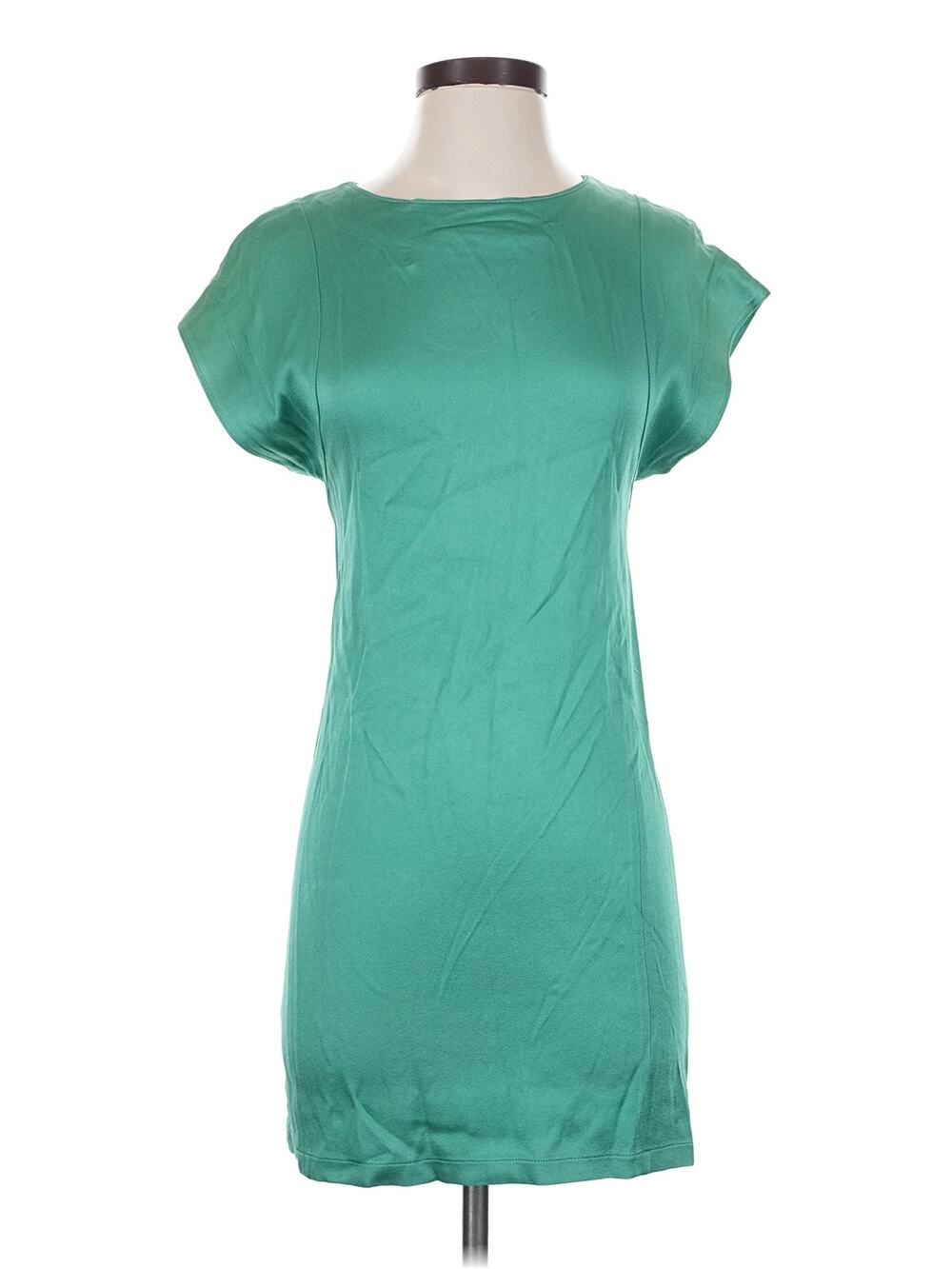 Theory Vintage Shimmery Green Sheath Dress, 0